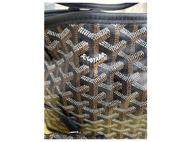 Goyard Saint Louis PM Borsa Tote con Pochette Marrone Nero Bianco - vista 3