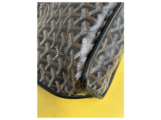 Goyard Saint Louis PM Borsa Tote con Pochette Marrone Nero Bianco - vista 6