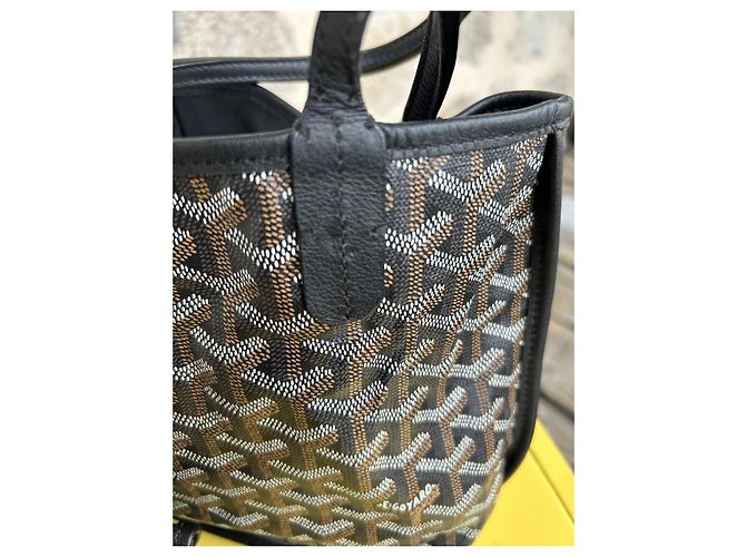 Goyard Saint Louis PM Borsa Tote con Pochette Marrone Nero Bianco - vista 7