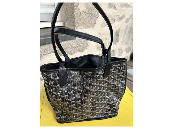 Goyard Saint Louis PM Borsa Tote con Pochette Marrone Nero Bianco - vista 8