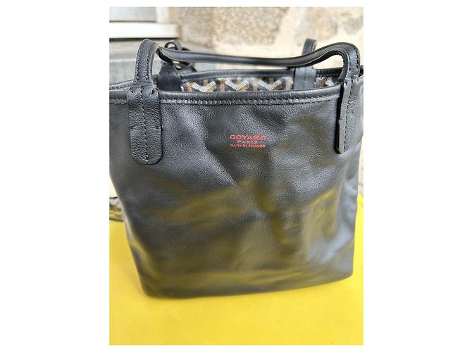 Goyard Saint Louis PM Borsa Tote con Pochette Marrone Nero Bianco - vista 9