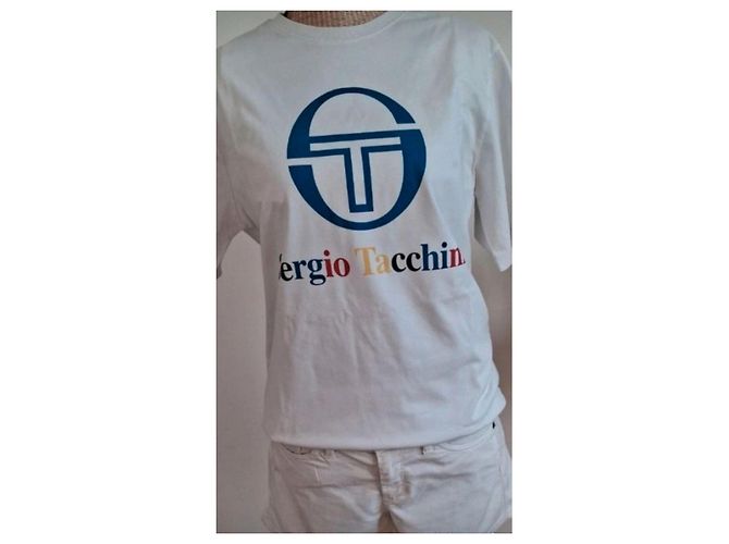 Autre Marque Sergio Tacchini T-Shirt - Weiß Rot Blau Gelb - Ansicht 2