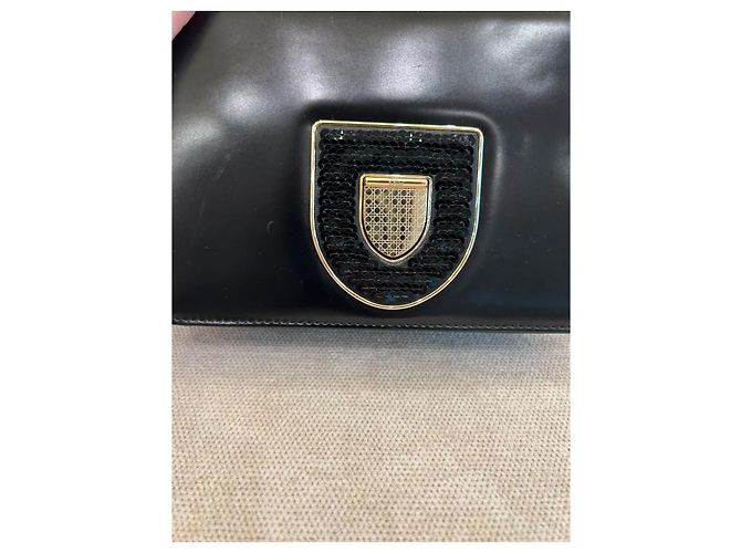 Dior Diorama Club Borsa a Tracolla Pelle Nera Nero - vista 5