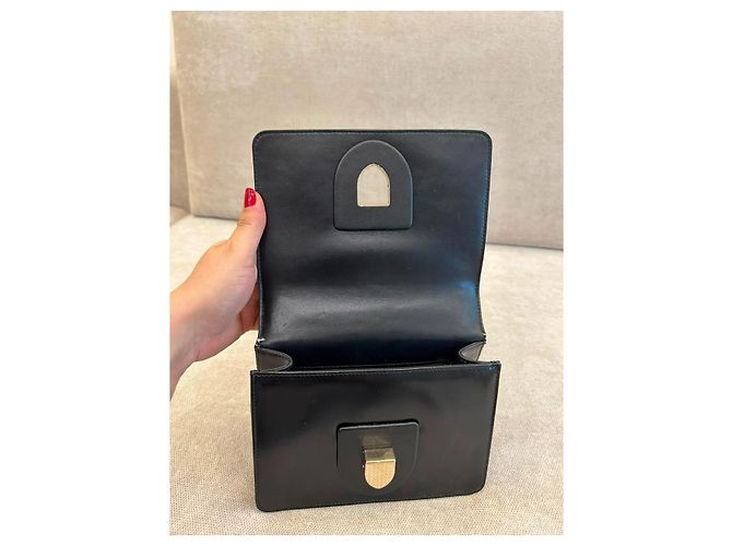 Dior Diorama Club Borsa a Tracolla Pelle Nera Nero - vista 9
