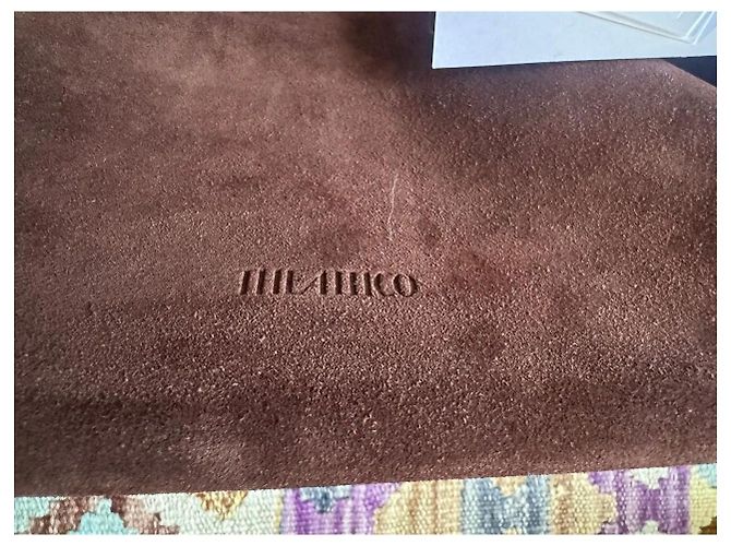 The Attico Sac Cabas en Daim Marron - vue 9