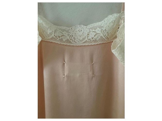 Maison Martin Margiela Maison Margiela Abito sottoveste in seta e pizzo rosa - vista 4