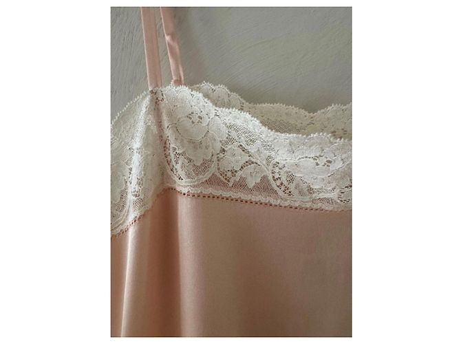 Maison Martin Margiela Maison Margiela Abito sottoveste in seta e pizzo rosa - vista 6