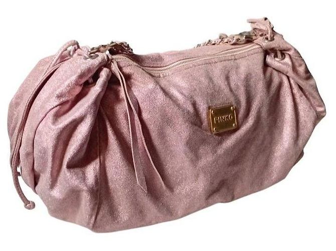 Borsa Hobo Pinko in pelle metallizzata rosa - vista 6