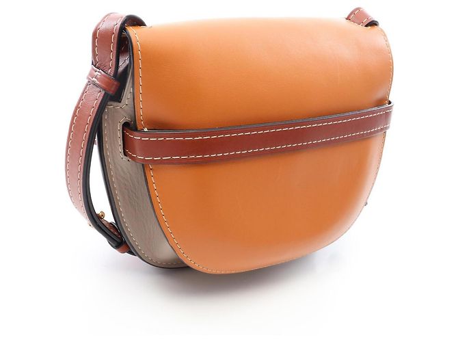 Borsa Loewe Gate Bag Small Marrone Beige Pelle - vista 2