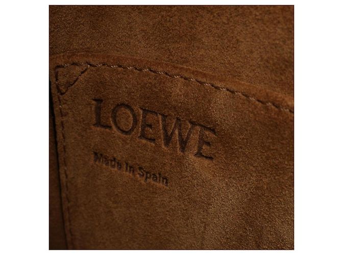 Borsa Loewe Gate Bag Small Marrone Beige Pelle - vista 4