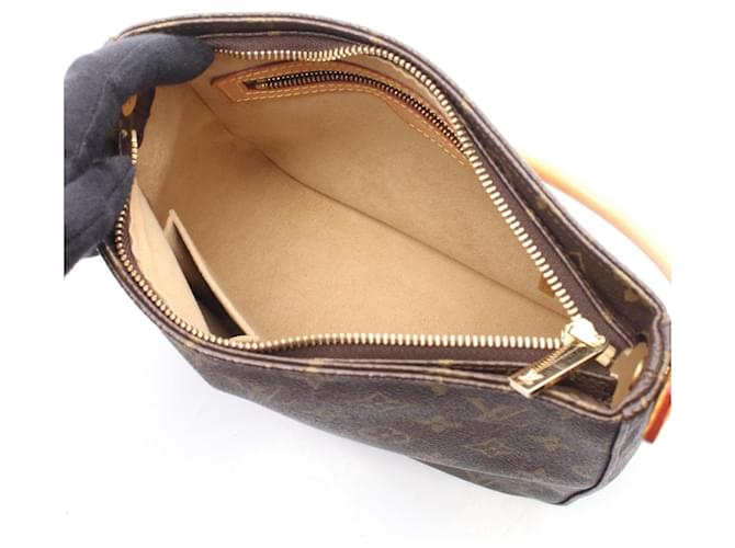 Borsa Louis Vuitton Looping MM Monogram Marrone - vista 3