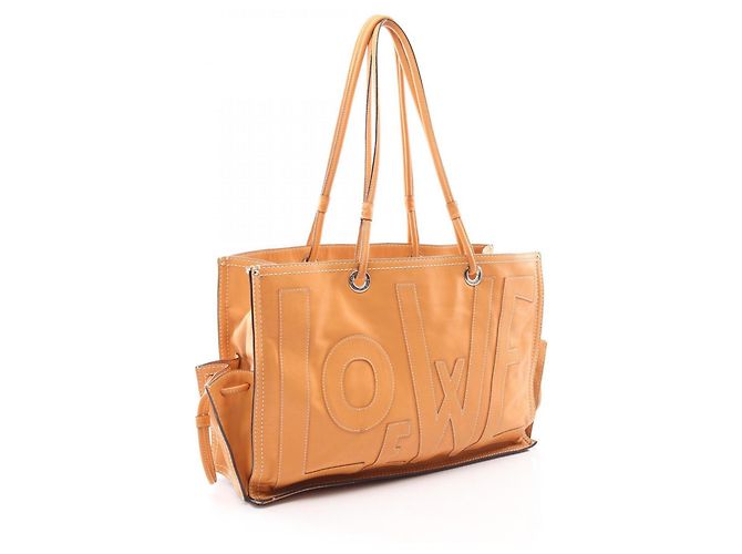 Borsa Tote Loewe Anagram Shopper Marrone - vista 2