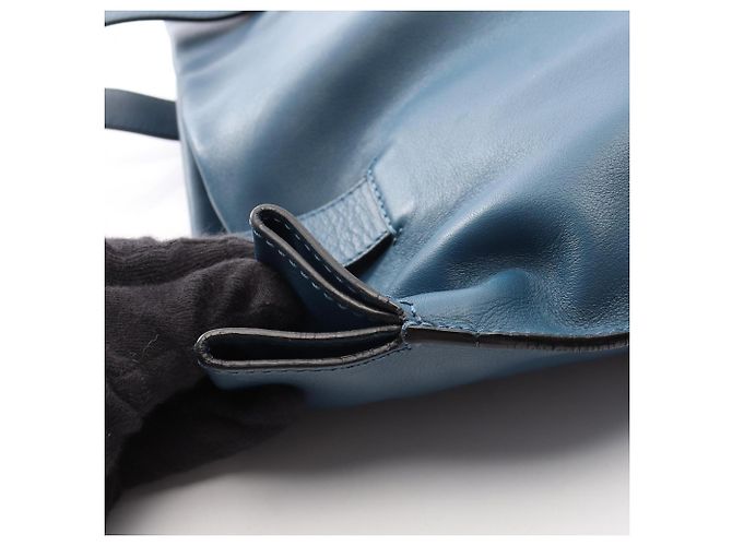 Loewe Anagram Shopper Tragetasche Blau - Ansicht 9