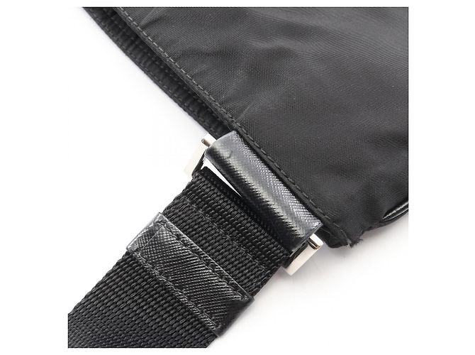 Borsa a tracolla Prada TESSUTO + SAFFIANO Nero - vista 10
