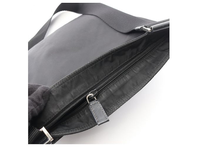 Borsa a tracolla Prada TESSUTO + SAFFIANO Nero - vista 5