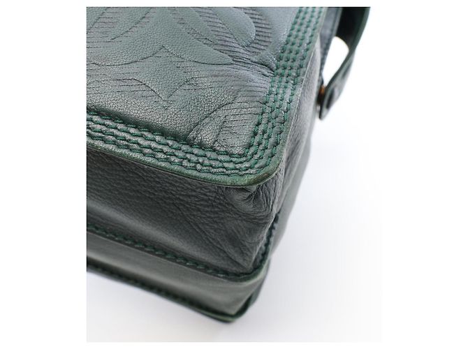Borsa Tote Loewe Anagram - Pelle verde - vista 8