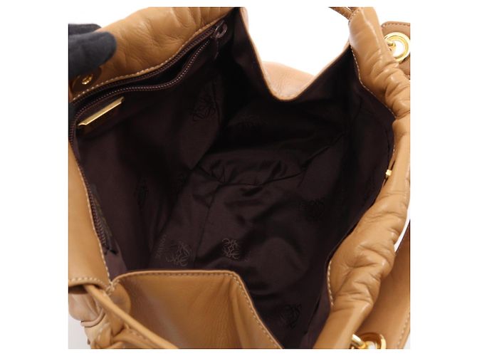 Borsa Loewe Anagram in pelle beige - vista 3