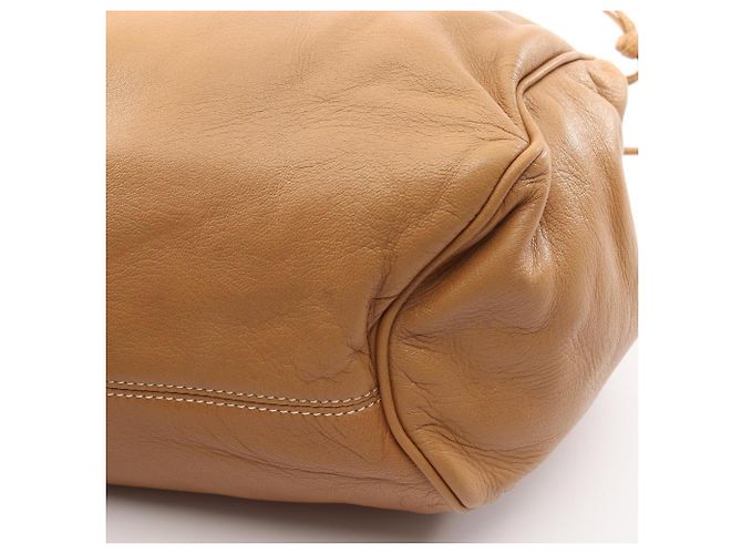 Borsa Loewe Anagram in pelle beige - vista 7