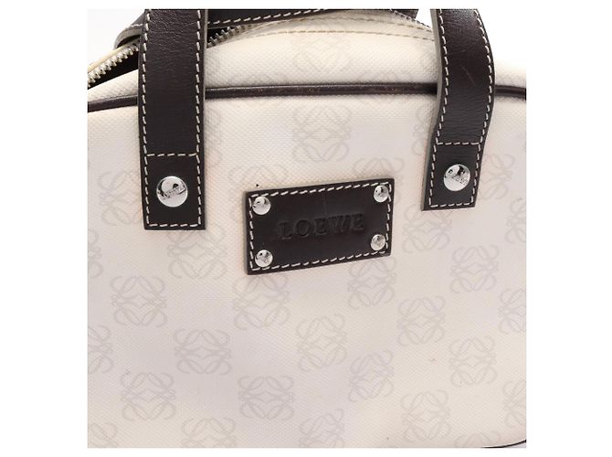 Borsa a mano mini Loewe Anagram Marrone Bianco - vista 12