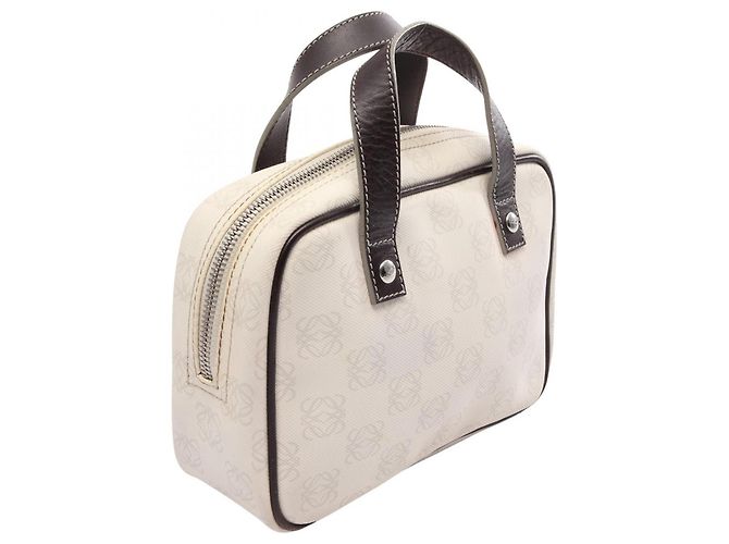 Borsa a mano mini Loewe Anagram Marrone Bianco - vista 2