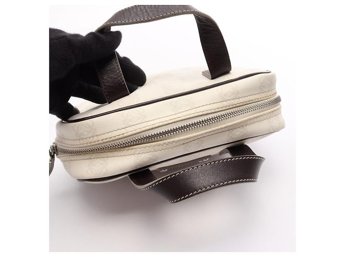 Borsa a mano mini Loewe Anagram Marrone Bianco - vista 5