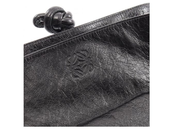 Borsa clutch Loewe Twisted Knot Second Bag Nero - vista 6