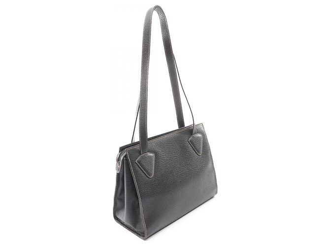 Borsa Tote in pelle nera Loewe Nero - vista 2