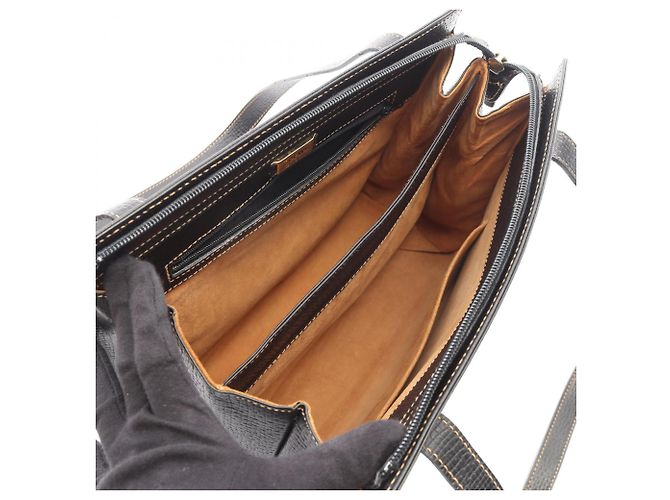 Borsa Tote in pelle nera Loewe Nero - vista 3