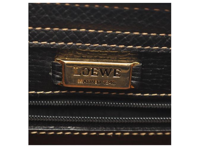 Borsa Tote in pelle nera Loewe Nero - vista 4