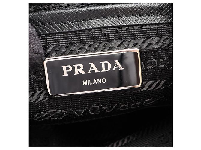 Zaino/Borsa in Tessuto + Vitello morbido Prada Nero - vista 4