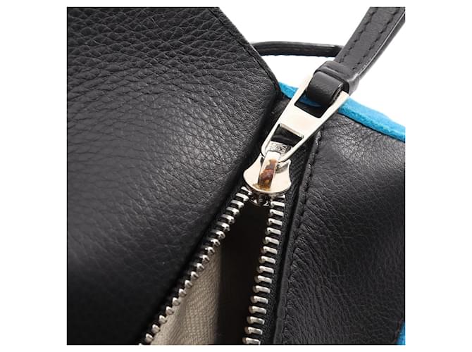 Borsa Loewe Puzzle Medium 2-Way Handbag Nero Blu - vista 12
