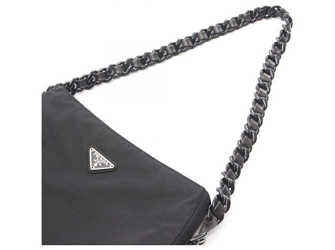 Borsa a tracolla Prada TESSUTO BACHELI Nero - vista 8