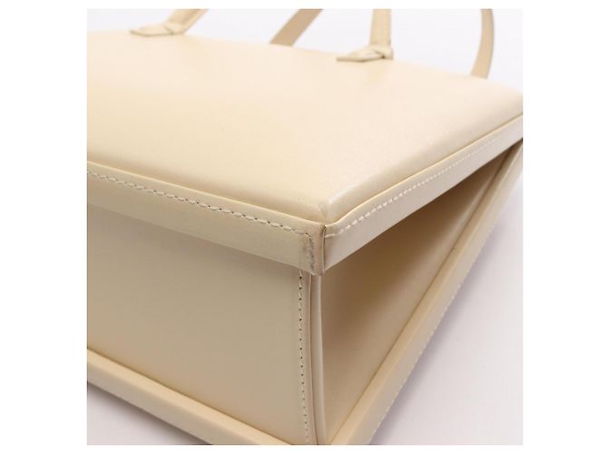 Borsa a mano in pelle avorio Loewe Crudo - vista 11