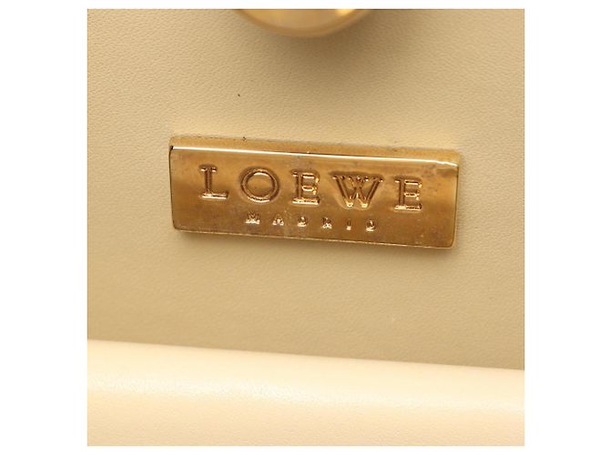 Borsa a mano in pelle avorio Loewe Crudo - vista 4