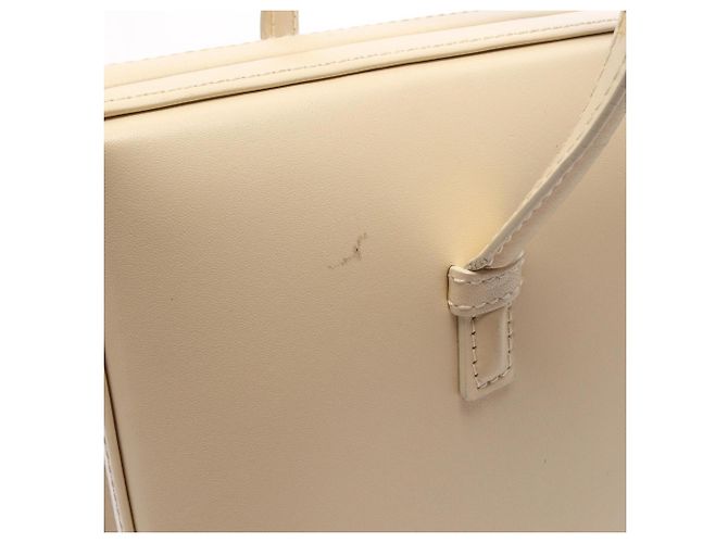 Borsa a mano in pelle avorio Loewe Crudo - vista 8