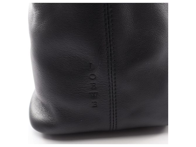 Borsa a mano in pelle nera Loewe Nero - vista 7