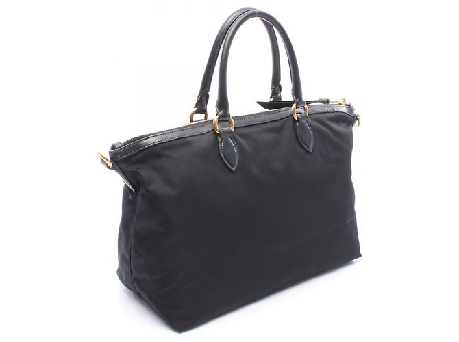 Prada TESSUTO+SOFT CA Tote Bag Schwarz - Ansicht 2