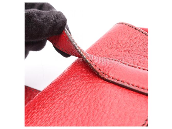 Borsa a mano e borsa a tracolla in pelle rossa Prada Rosso - vista 11