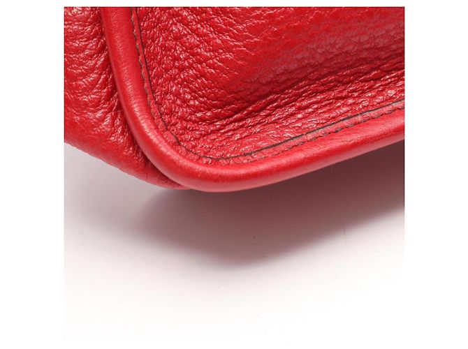 Borsa a mano e borsa a tracolla in pelle rossa Prada Rosso - vista 6