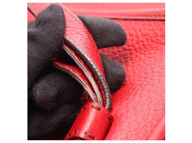 Borsa a mano e borsa a tracolla in pelle rossa Prada Rosso - vista 7