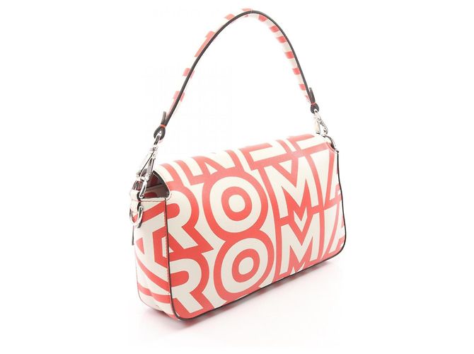 Borsa 2-Way Mamma Bucket Fendi x Marc Jacob Bianco Rosso - vista 2