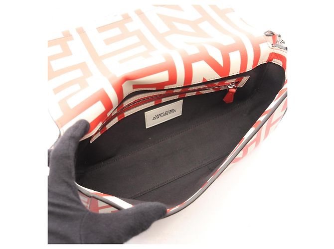 Borsa 2-Way Mamma Bucket Fendi x Marc Jacob Bianco Rosso - vista 3