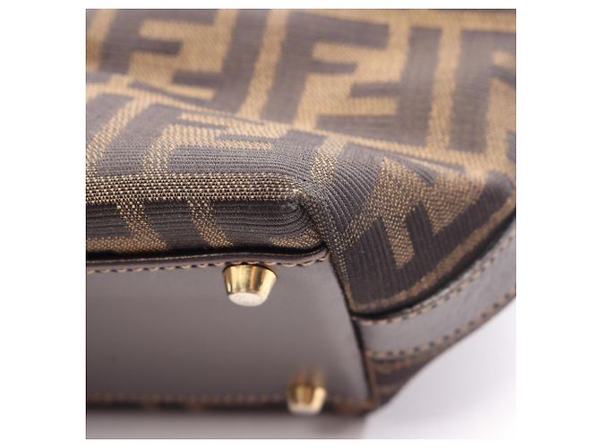Borsa Tote Fendi Zucca Marrone Nero - vista 11
