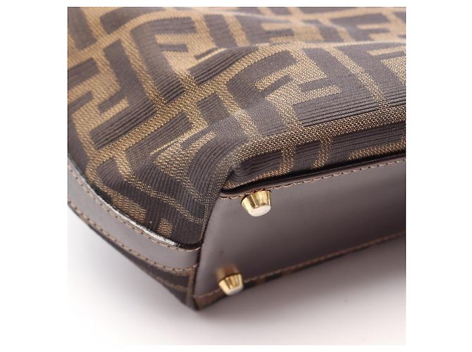 Borsa Tote Fendi Zucca Marrone Nero - vista 12