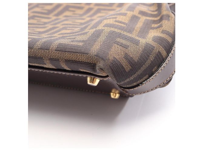 Borsa Tote Fendi Zucca Marrone Nero - vista 14