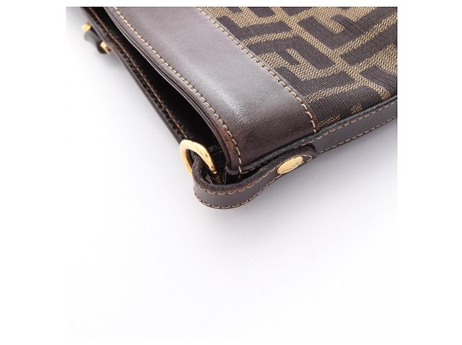 Borsa Tote Fendi Zucca Marrone Nero - vista 16