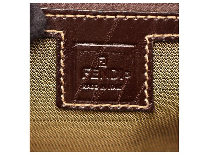 Borsa Tote Fendi Zucca Marrone Nero - vista 4