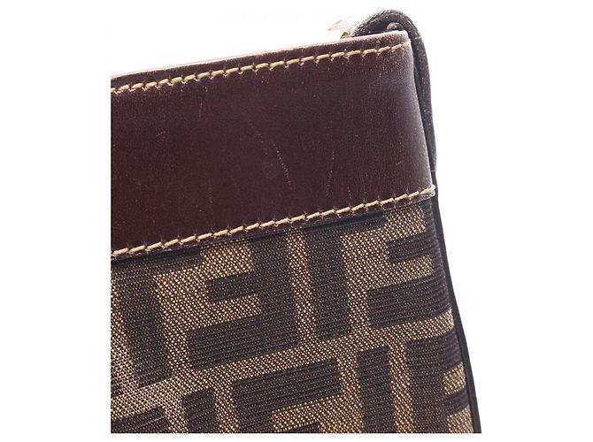 Borsa Tote Fendi Zucca Marrone Nero - vista 9