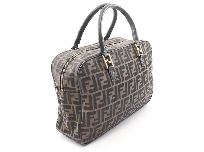 Borsa 2-Way Fendi Zucca Marrone Nero - vista 2