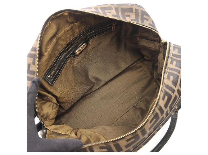 Borsa 2-Way Fendi Zucca Marrone Nero - vista 3